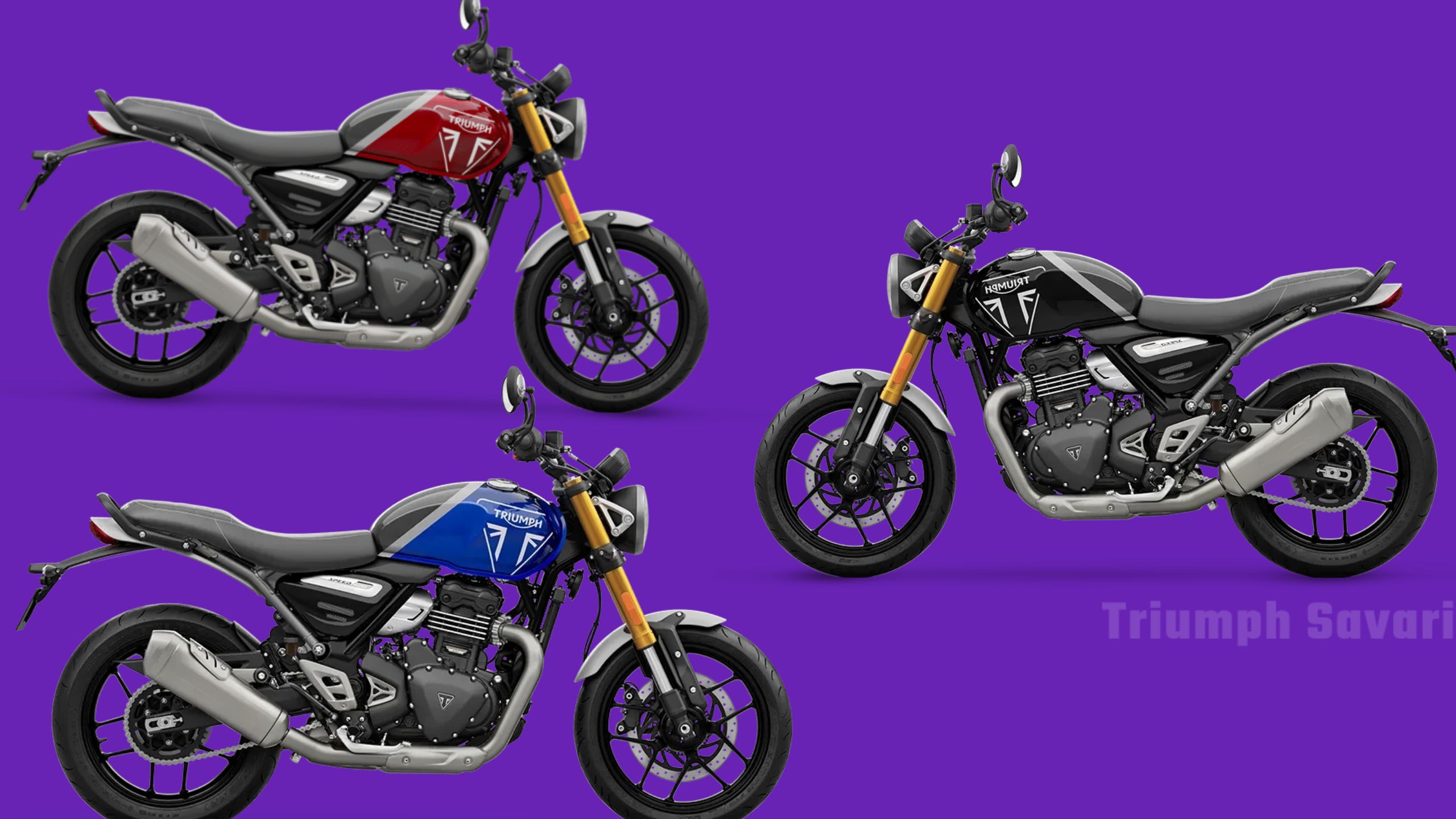 This is an image of the bikes of the Triumph speed 400.